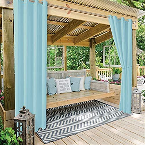 Hiseng Tende da Esterno con Anelli 2 Pezzi, 120x150cm Tende da Sole Tenda Oscurante Impermeabile Tenda per Esterni per Giardino Cortile Balcone Protezione Solare e Privacy (120x150cm,Azzurro)