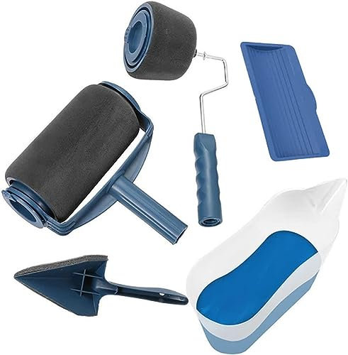 Rulli per verniciatura， Rullo per facciate， Set di strumenti for pennelli a rullo for pittura fai da te, uso domestico, manico decorativo for pareti, strumento for bordi floccati, pennello for pittura