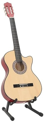 12-tlg. Westerngitarren-Set Akustik-Cutaway 38 für Anfänger & Fortgeschrittene - Komplettset mit Saiten, Plektren & Tasche - Ideal für Bühne, Studio & Zuhause