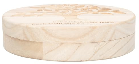 TOYANDONA Caja de Recuerdos Apertura Fácil para Dientes de Leche de Madera Organizador para Colección y Almacenamiento Seguro para Niños y Niñas