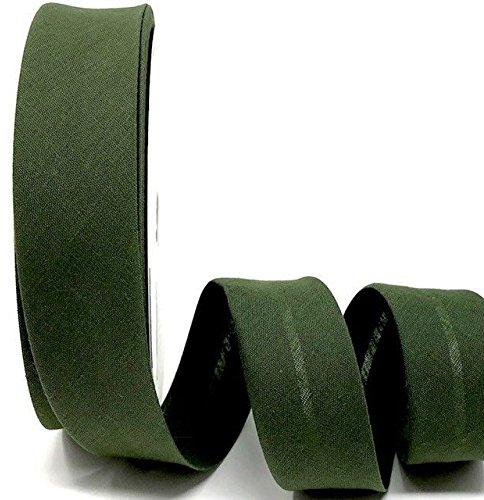 Byetsa Schrägband, 30 mm, Polycotton, Olivgrün, auf einer 25-m-Rolle