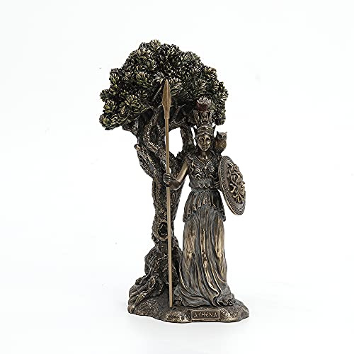Veronese Design Statue de la déesse Grecque Athéna sous Olivier Finition Bronze
