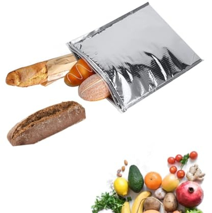 5Er Set Isolierte Sandwich Beutel Tasche Kühltasche Wasserdichte Aluminiumfolie Picknick Taschen Für Schule Picknick Camping Outdoor Reise(25 * 30Cm) Isolierbeutel