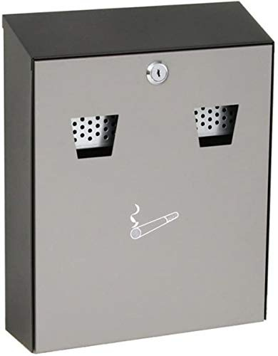 Wand-Aschenbecher RA 5001 - u.a. für die Wandmontage geeignet - schwarz/grau - inkl. 2 Schlüssel