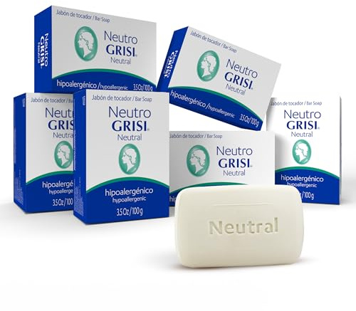 Grisi Neutral Bar Soap, 3.5 oz, 6-Pack