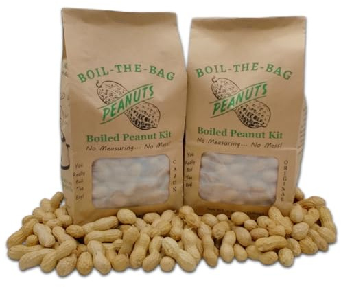 Boiled Peanuts Kit | Contains Premium In Shell Peanuts, Salt, and a Unique Seasoning Blend in a Muslin Cooking Bag | 2 Kits of Buffalo Wing Flavor