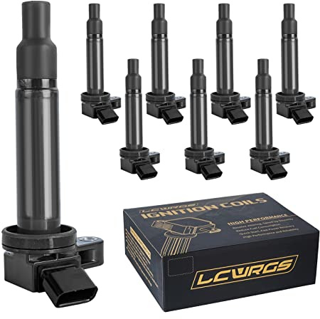 Set of 8 Ignition Coil Pack Fits for V8 4.7 4.3 2000 2001 2002 2003 2004 205 2006 2007 2008 2009 Toyota Tundra Sequoia Land Cruiser 4Runner LEXUS LX470 GX470 GS430 LS430 SC430 Replaces UF230 UF493