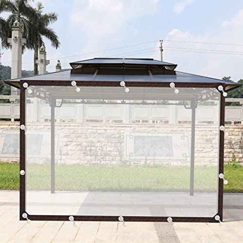 DTVEW LKW Plane Transparent Gewebeplane Sonnenschutz mit Ösen für Gewächshaus-Topfpflanzen, Balkon-Regenmantel, Dach, Gartenhaus(2.5x2.5m)