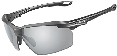 KAPVOE Occhiali Ciclismo Polarizzati Sportivi MTB Bici Occhiali Sole Montagna Bicicletta Triathlon Pesca Baseball Running Corsa Uomo Donna