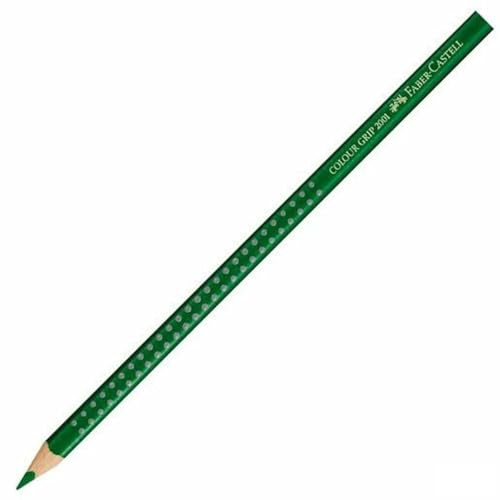 Faber-Castell Wasserfarbenstift, 12er Pack, Dunkelgrün, Chisel-Spitze, Holz-Markierung, Permanent, Erwachsene