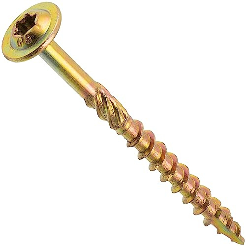 AERZETIX - Lot de 50 Vis à Bois Ø5x60mm à Tête Large Bombée - à Empreinte Étoile T25 - en Acier Zingué - Menuiserie, Contreplaqués, Agglomérés, Mélaminés