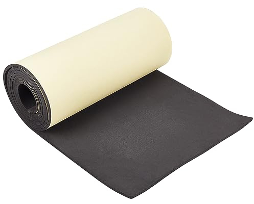 BENECREAT 2m x 30.5cm Schwarze Selbstklebende Eva-Schaumstoffrolle, 5mm Dicke Klebrige Polsterschaumplatten Für Scrapbooking-Bastelarbeiten, Cosplay-Modell, Kissenmöbel, Eine Lücke Stopfen
