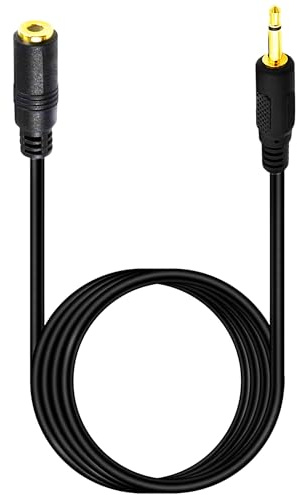 SHANFEILU Extensión mono 3,5 mm TS mini conector jack audio monoaural receptor IR extensor cable macho hembra 1,8 m negro