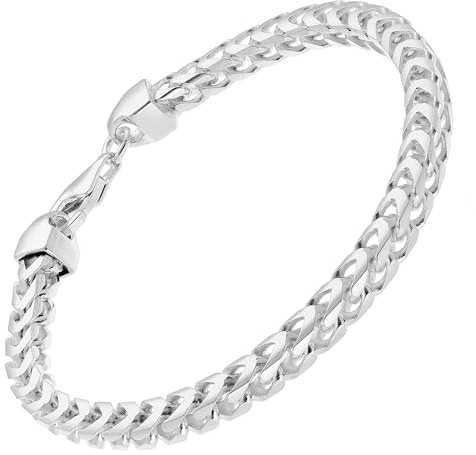 trendor Herren-Armband 925 Silber Fuchsschwanzkette Breite 5,1 mm zeitloser und maskuliner Armschmuck für Männer, edle Geschenkidee 15798-21 21 cm