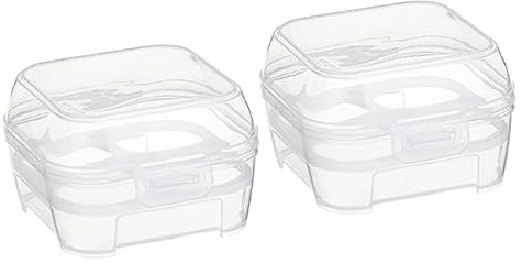 PartyKindom Boîtes à Œufs avec Boucles en Pp, 4 Compartiments Portables Lot de 2 Protection Anti-chocs pour Pique-niques et Randonnée