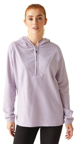 Regatta Womens/Ladies Warriewood Microfleece Half Zip Hoodie (20 UK) (Lilac Frost)