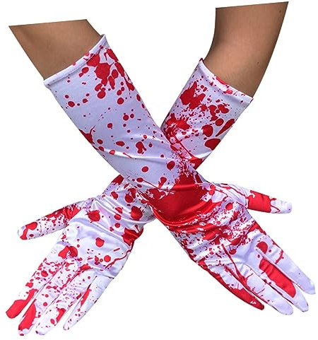 LIFKOME 1 Paar Horror Handschuhe Für Halloween Gruselige Bluthandschuhe Für Cosplay Dekoration Und Festivals