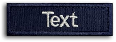 ZEROMEK Namensschild bestickt mit Klett – Klett Patch personalisiert mit Wunschtext – Stickschild in diversen Größen & Farben (Marineblau, 12x2cm)