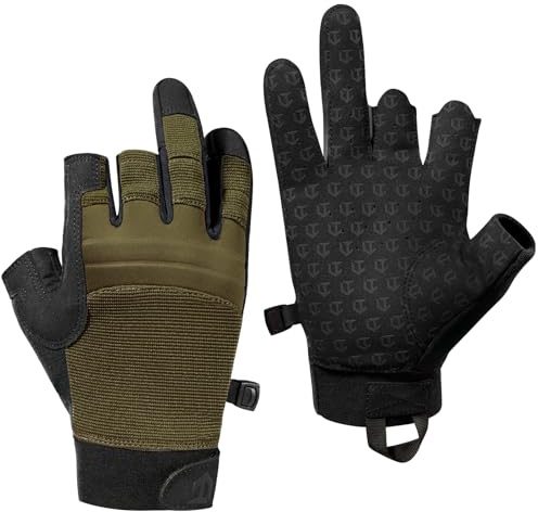 VisionTac Utility Tactical Half Finger Gloves Lightweight Impact Resistant Airsoft Paintball Gloves for Shooting Hiking