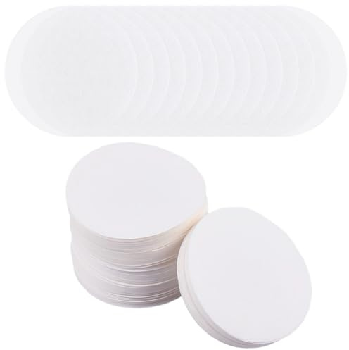 CREATCABIN 500 Filtro de Café Desechable Redondo Papel de Filtro de Café Blanco Discos de Repuesto para Cafeteras Espresso Compatibles con Cafeteras Moka Cafeteras de Goteo de Hielo 5.8cm