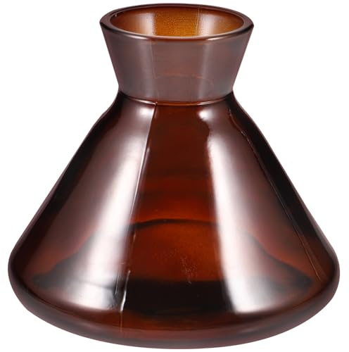 TOYANDONA Flacon Diffuseur Vide Verre Transparent Bouteille Parfum Intérieur Maison avec Ouverture Trompette pour Diffusion Huiles Essentielles Ambiance Apaisante