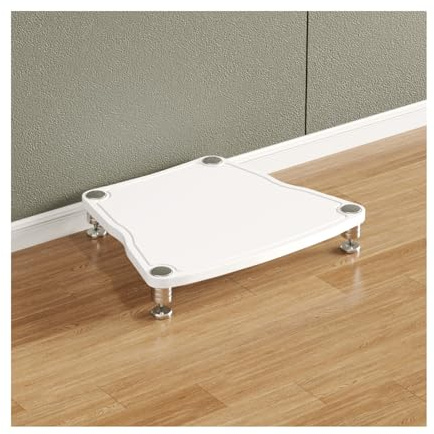 HiFi-Rack AudioVideo-Ständer mit stoßdämpfenden Füßen, Stereo-Komponenten-Aufbewahrung für CD und Plattenspieler, Heimunterhaltung, TV-Regal (Weiß, 1 Ebene)