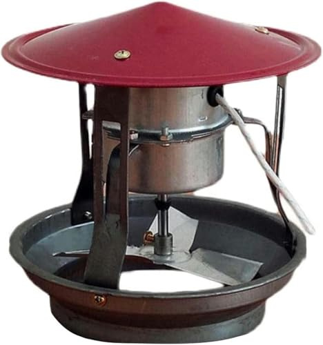 KUOHU Kaminzugverstärker, Zugverstärker, Induktions-Rauchabsaugventilator for Kamine(Red)
