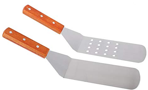 RASTKY Set di 3 Pale per Pizza in Acciaio Inossidabile, Sollevatore per Pizza, Atossico, Taglierino per Torta, Manico in Legno, Paletta per Griglia, Strumenti di Cottura Puliti