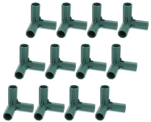 FOMIYES Connettori Angolari per Tubi da 16 Mm 12 Pezzi in Plastica per Telai di Coperture da Giardino, Giunti di Collegamento Resistenti UV per Strutture Esterne e Supporti per Tubi