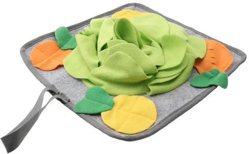 MINAOLULUS Schnüffelmatte für Kaninchen aus Polarfleece mit Rutschfester Unterseite und Aufhängegurten Haustier Fütterungsmatte zur Futtersuche und Intelligenzförderung