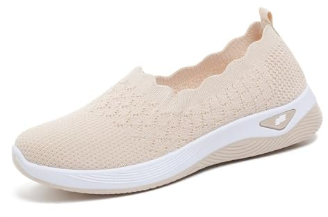 Chaussure Orthopédique Femme Été Baskets Légère Respirante Basket Ballerines Antidérapante Marche Enfiler sans Lacet Sneakers Fitness Slip on Confort Basquette Course Travail