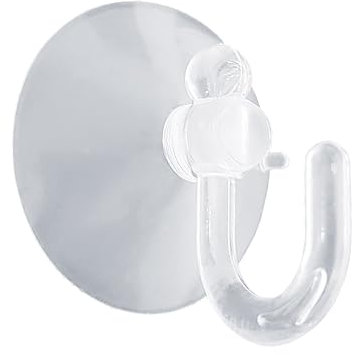 Spetebo Saugnapf mit Haken für Lichterketten und Lichtervorhang - 40 Stück - Kunststoff Halterungen für Weihnachts Deko am Fenster - Befestigung von Lichternetz Lichtschlauch 40er Set