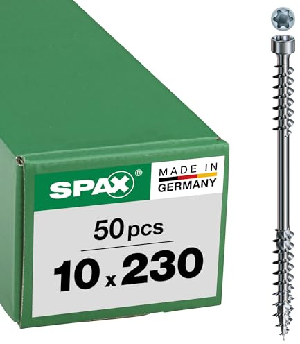 SPAX-Iso, 10 x 230 mm, 50 Stück, Fixiergewinde, Zylinderkopf, T-STAR plus T50, 4CUT, WIROX - 0491011002305