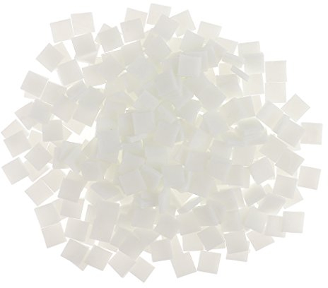 250g Crystal Mosaiksteine Glasmosaik Dekoration Steine Mosaik Fliesen für Handwerk Keramik - Weiß