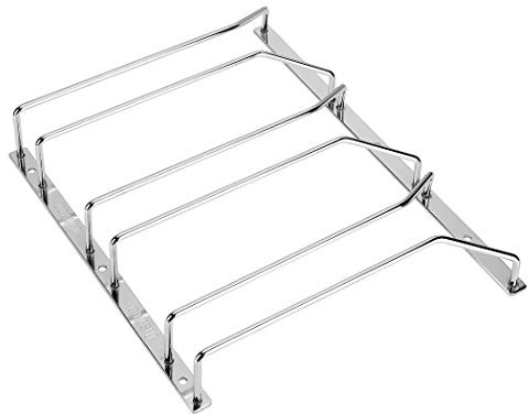 Dianoo Wine Glass Holder Under Cabinet Hanging Wine Glass Holder with Screws Chrome Finish 24 cm 3 Rows
