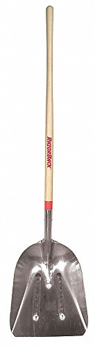 Scoop Shovel, Long, Wood, Aluminum, 18 in. Gardening Tools
