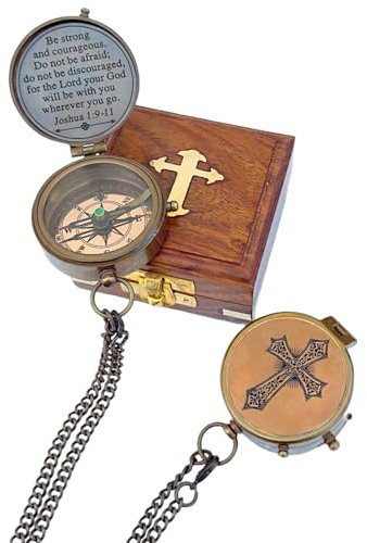 Gravierte personalisierte Inschrift, antiker Messing-Kompass, graviert mit Lederetui, Sohn, Mutter, Kinder, Geschenk, Taufe, Geburtstag, Ostern, Dekoration