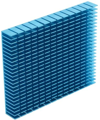 Aluminium-Kühlkörperkühlung 150 X 120 X 20 Mm/5,91 X 4,72 X 0,79 Zoll Kühlrippen Passive Kühler für Leiterplatten und Chip-Kühlkörper (Blau)