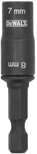 DEWALT FLEXTORQ Socket and Short Extension, 2 in 1, 7mm & 8mm, Double Ended Nut Driver (DWADEND78MM)