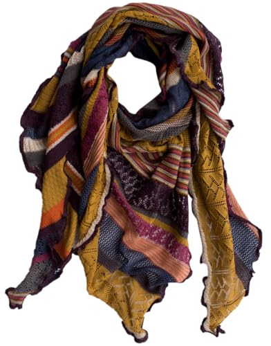 Invero, Foulard/Sciarpa triangolare in lana merino Kyra, 100% lana, Taglia unica