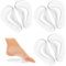 COMNICO 3 pares de plantillas autoadhesivas de gel suave, almohadillas de arco de silicona transparente, reutilizables, plantillas de zapatos para aliviar la fascitis plantar, pies planos, chanclas de