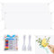 2 Set Groß Leeres Banner Selbst Gestalten, Blanko Lang Banner Personalisiert 180×60cm mit 2Pcs 6m Hängendem Seil und 8 Textilstifte in Verschiedenen Farben, Werbebanner zum Bemalen für Partyfeiern