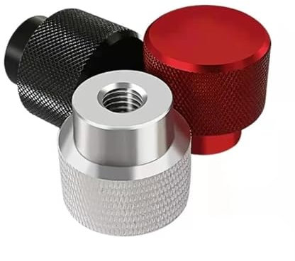 Generisch 1 Stück M3 M4 M5 M6 M8 M10 M12 M14 Sackloch-Handmutter Rändelmutter aus Aluminium for Verriegeln der Airflame-Aluminiumlegierung Handmutter festziehen(Black,M6 D20 H20)