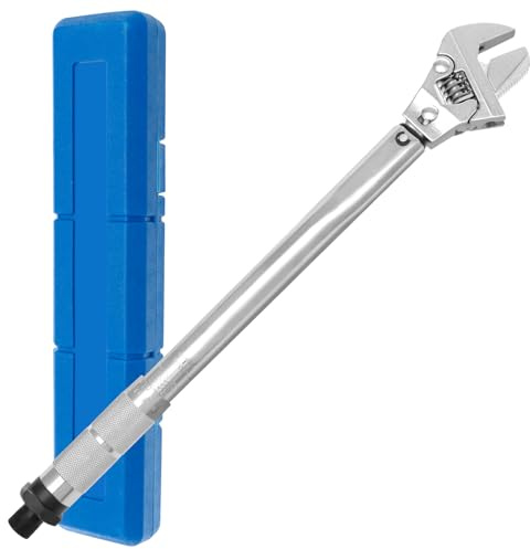 Clé dynamométrique réglable de 19 à 110 Nm, clé dynamométrique à mâchoire large de 43 mm, outil de réparation 4 en 1, clé dynamométrique en alliage d'aluminium pour menuiserie, garage, atelier