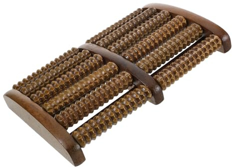 Tragbare Fußmassagerolle für Büro und Geschäftsreise | Manuell Nutzbar, Akupunkturpunkte und Meridiane, Coffee Farbe, Kompaktes Format
