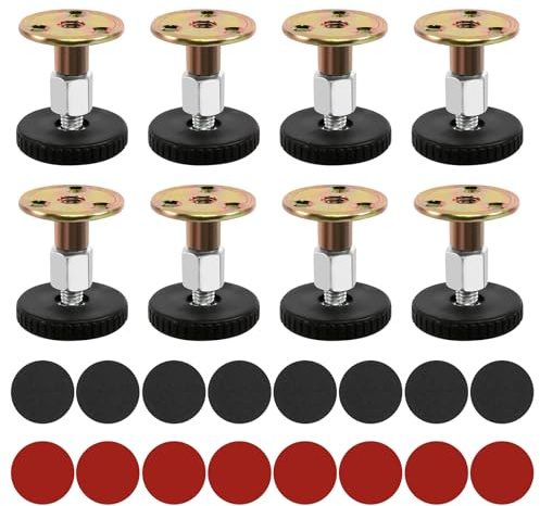 KUHAWL 8 PCS Adjustable Levelling Feet, Furniture Feet Height Adjustable Feet for Furniture Heavy Duty Furniture Levelers Adjustable Furniture Feet, Sofa Feet Bed Feet for Bedroom Kitchen Living Room