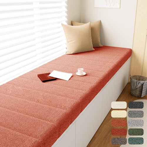 WLXFF Cojines Personalizados para Banco de Madera, Cojin para Banco de Muebles de Jardín, Cojín para Asiento de Repuesto para Columpio, Sillas Comedor, Terraza, Sofa,Rosado,100x45cm