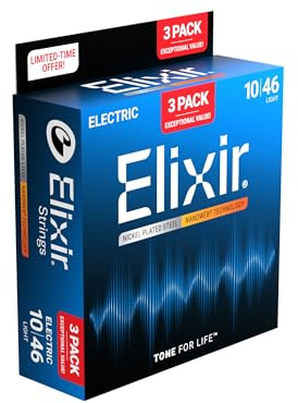 Elixir NANOWEB Light .010-.046#16567 (12052 Set of 3)
