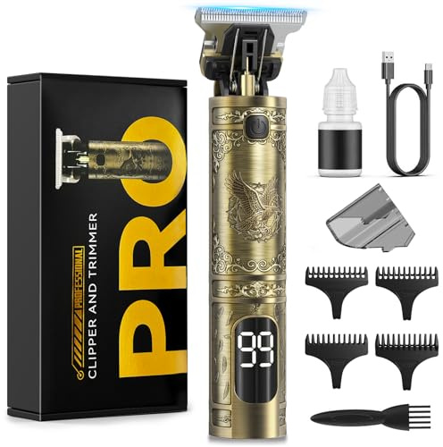 Solati Beard Trimmer for Men, Professional Hair Clippers & Electric Shaver Grooming Kit, Precision T-Blade Cordless Hair Trimmer with LCD Display Mens Gifts