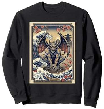 Gargoyle Japanese Wave Japan Style Sweatshirt